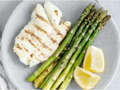 Grilled Cod & Asparagus